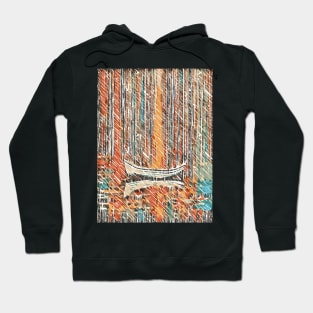 boat in autumn lake Hoodie